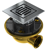 square slot brass floor drain